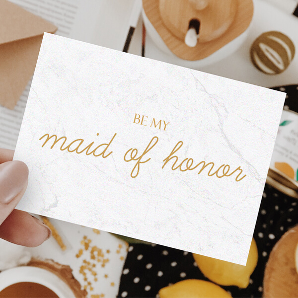'Be My Maid of Honor' Greeting Card