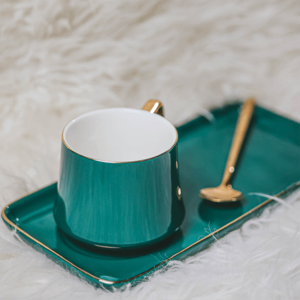 Emerald Mug Set (Tray+Mug+Spoon)