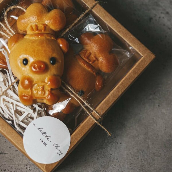 Traditional Plain Piggie Mooncakes Gift Box