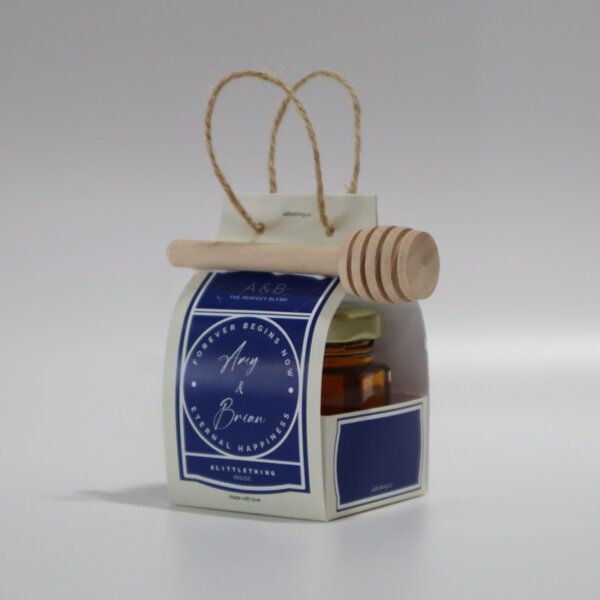 Sweet Honey Jar with Wooden Spoon in Custom Milk Carton Packaging
