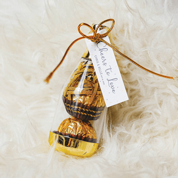 Captivating Wedding Souvenir Ideas for your Wedding - Mini Champagne Bottle with Chocolate