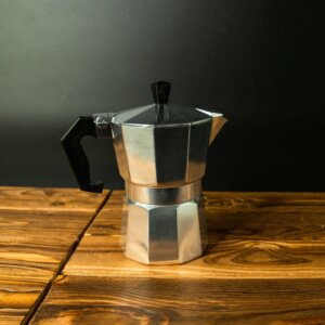 Sleek Moka Pot Coffee Maker