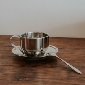Moka Pot Coffee Set: Morning Kick - Solid Silver Coffee Cup