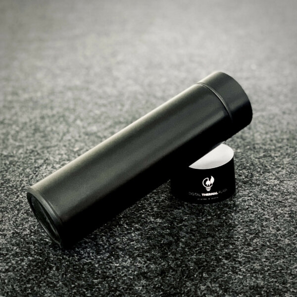 Solarize - Sleek Black Digital Thermal Flask