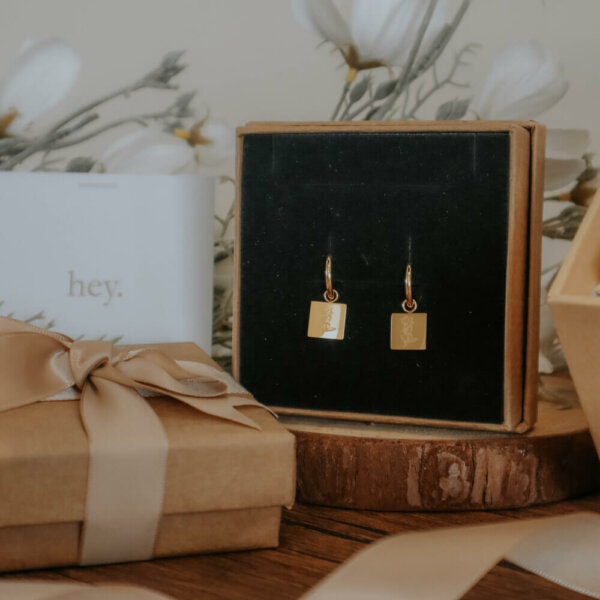 Spark of Love - Gold Earrings Display