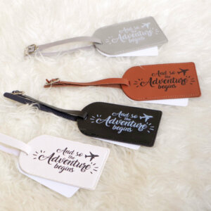 Customisable and Personalised Leather Luggage Tag