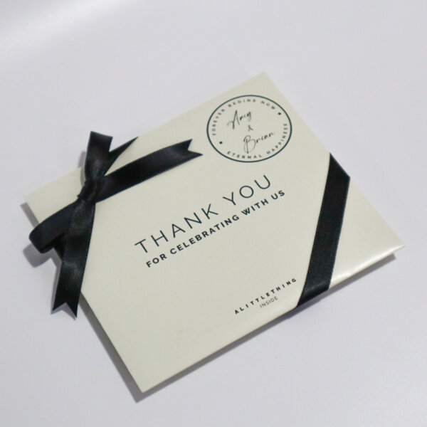 Classic White and Blue Door Gift Packaging with Thank You Envelope