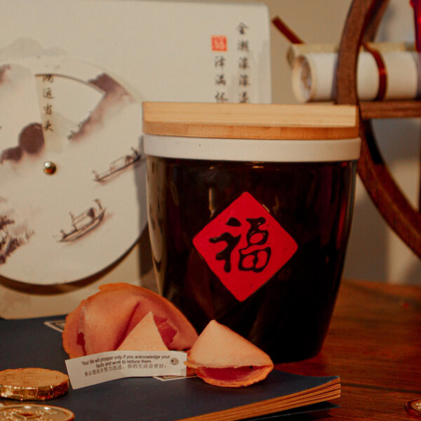 Chinese New Year 2024 - Counting in Blessings - Traditional Porcelain Jar