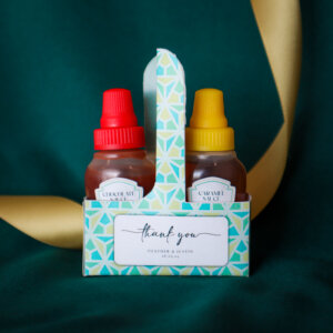 Adorable Mini Sauce Bottle - Caramel and Chocolate with Raya Packaging