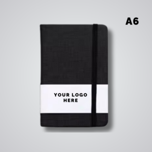 Black A6 Notebook with Sleeve