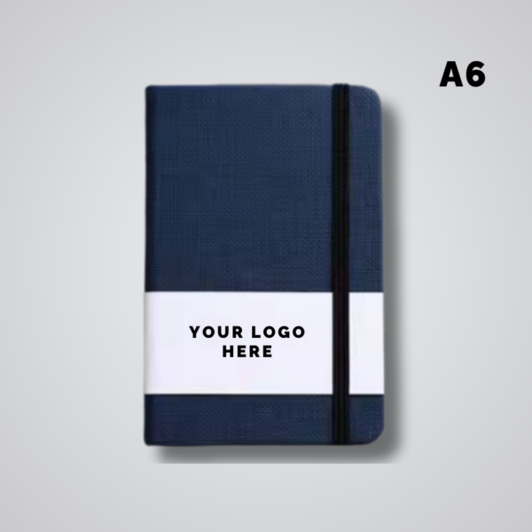 Navy Blue A6 Notebook with Sleeve