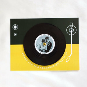 Yellow and Black Retro Vinyl Coaster Theme